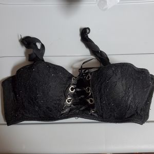 Japanese balconette lace up bra